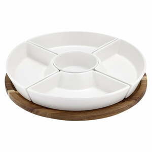 Fehér agyagkerámia szervírozó tányér 35x35 cm Essentials - Ladelle