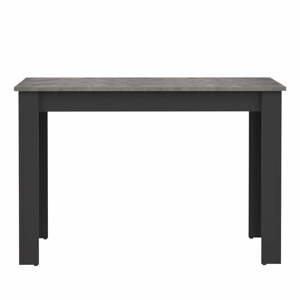 Fekete étkezőasztal beton dekoros asztallappal 110x70 cm Nice - TemaHome