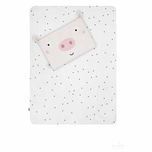 Pamut kisbaba takaró és párna szett 200x140 cm Piggy - BELLAMY
