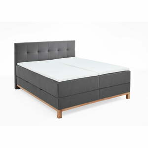 Sötétszürke boxspring ágy tárolóhellyel 180x200 cm Catania - Meise Möbel