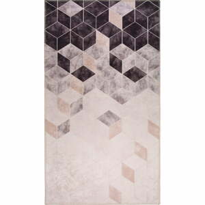 Szürke-krémszínű mosható futószőnyeg típusú szőnyeg 200x80 cm - Vitaus