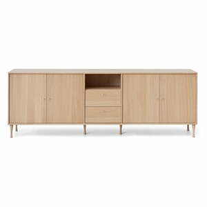 Natúr színű alacsony komód tölgyfa dekorral 220x76 cm Mistral - Hammel Furniture