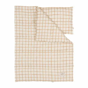 Pamut gyerek ágyneműhuzat babaágyhoz 80x100 cm Camel Check – Malomi Kids