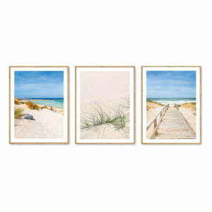 Keretezett poszter szett 3 db-os 30x40 cm To the Beach – knor