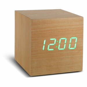 Cube Click Clock bézs ébresztőóra zöld LED kijelzővel - Gingko