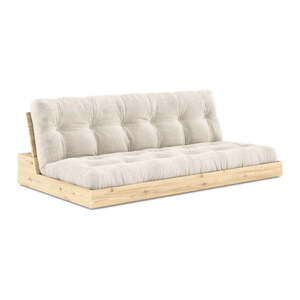 Fehér kordbársony kinyitható kanapé 196 cm Base – Karup Design