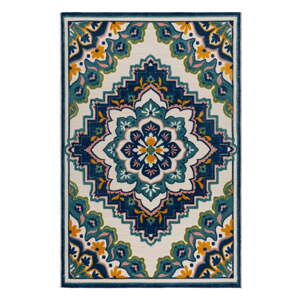 Kék kültéri szőnyeg 200x290 cm Beach Floral – Flair Rugs