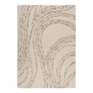 Barna-krémszínű gyapjú szőnyeg 160x230 cm Abstract Swirl – Flair Rugs