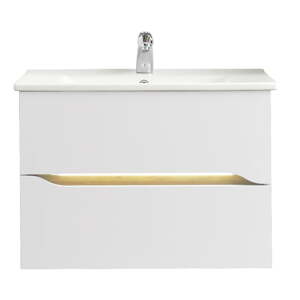 Fehér alacsony-fali szekrény mosdókagyló nélkül 72x51 cm Set 857 – Pelipal