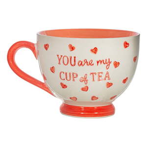 Piros-fehér kerámia bögre 400 ml You are My Cup of Tea – Sass & Belle