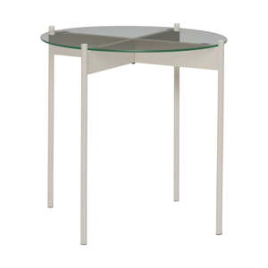 Kerek tárolóasztal üveg asztallappal ø 45 cm Beam – Hübsch