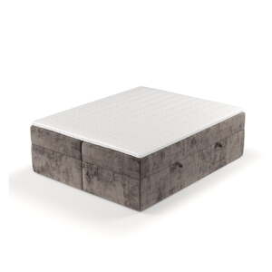 Barna ágyneműtartós boxspring ágy 160x200 cm Yoko – Maison de Rêve