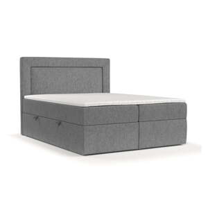 Szürke ágyneműtartós boxspring ágy 200x200 cm Imagine – Maison de Rêve