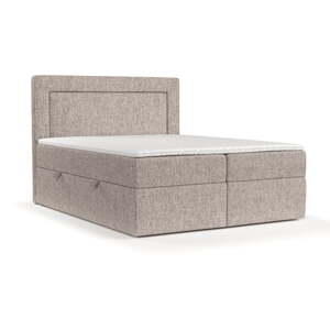 Világosbarna ágyneműtartós boxspring ágy 180x200 cm Imagine – Maison de Rêve