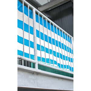 Fehér-kék műanyag balkon paraván 500x90 cm - Garden Pleasure