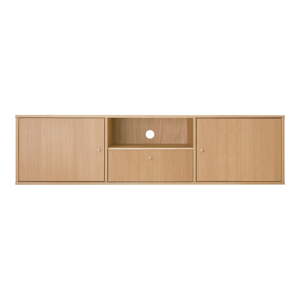 Natúr színű TV-állvány tölgyfa dekorral 161x42 cm Mistral – Hammel Furniture