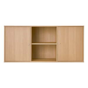 Natúr színű alacsony függő komód tölgyfa dekorral 133x61 cm Mistral – Hammel Furniture