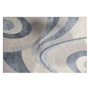Kék-krémszínű mosható pamut keverék szőnyeg 100x150 cm Stripy – Conceptum Hypnose