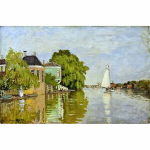 Claude Monet - Houses on the Achterzaan kép másolat, 90 x 60 cm