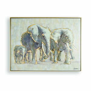 Elephant Family kézzel festett kép, 80 x 60 cm - Graham & Brown