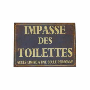 Impasse Des Toilettes fém dekorációs tábla - Antic Line