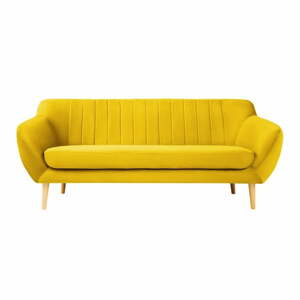 Sardaigne sárga bársony kanapé, 188 cm - Mazzini Sofas