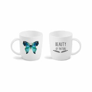 Butterfly kétoldalas bögre porcelán utánzatból, 370 ml - Vialli Design