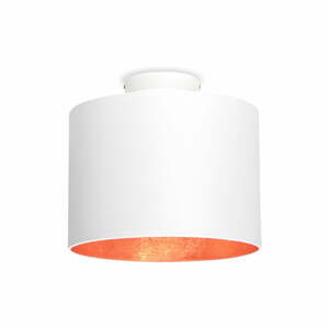 MIKA S fehér mennyezeti lámpa rézszínű részletekkel, ⌀ 25 cm - Sotto Luce